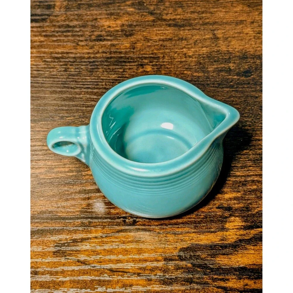 Vtg My First Fiesta Tea Set Teal Creamer Sugar Lid Fiestaware HLC Homer Laughlin